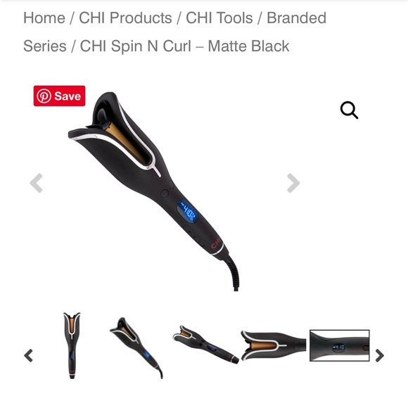 Chi Spin n Curl - Matte Black 1 in. Curling Wand - Picture 7 of 11